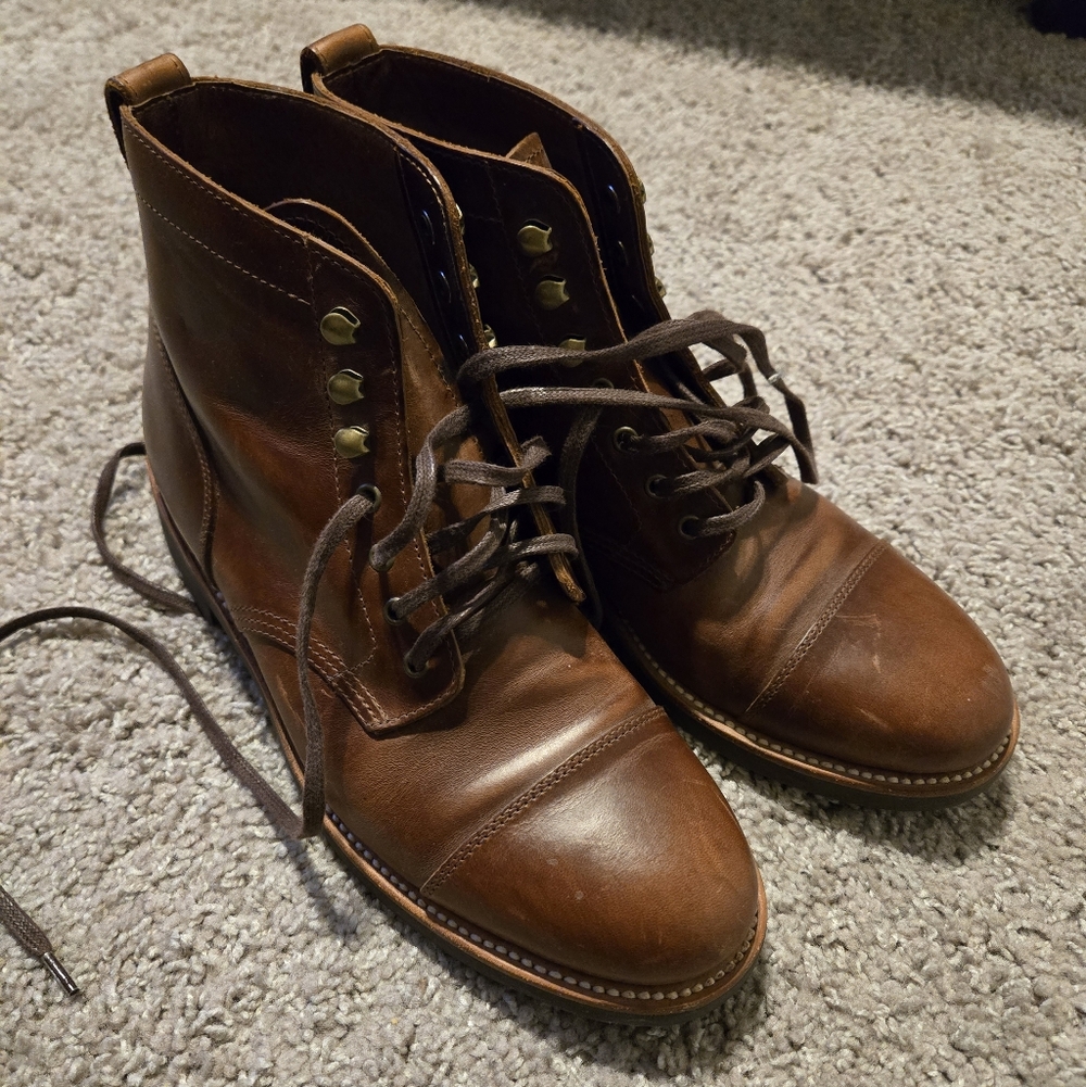 J. Crew Men's Brown Leather Boots 7.5 D